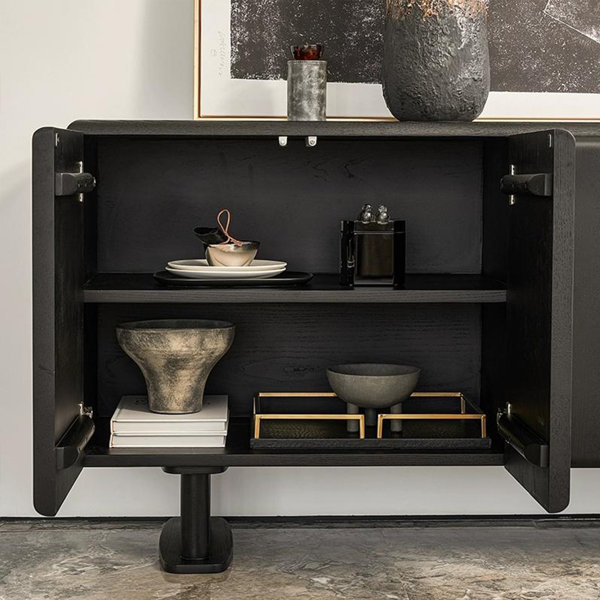 LORENZO Black Side Simple Storage Entrance 62.99